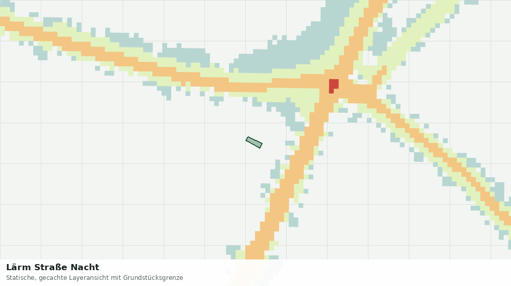 Statische Kartenansicht: Lärm Straße Nacht