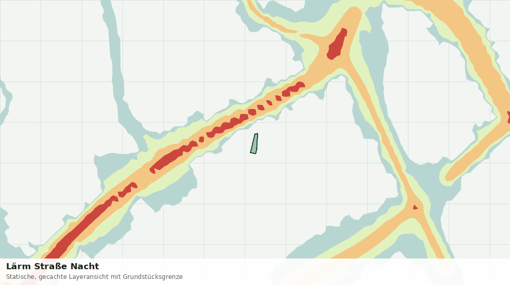 Statische Kartenansicht: Lärm Straße Nacht