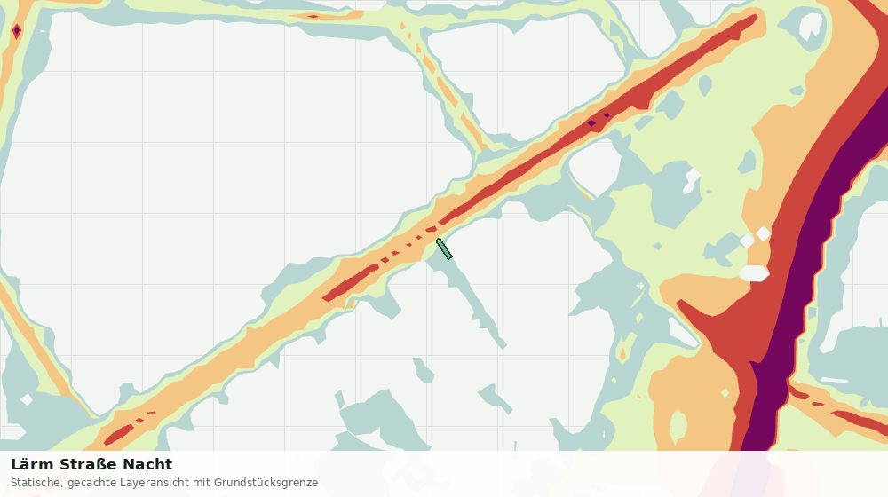 Statische Kartenansicht: Lärm Straße Nacht