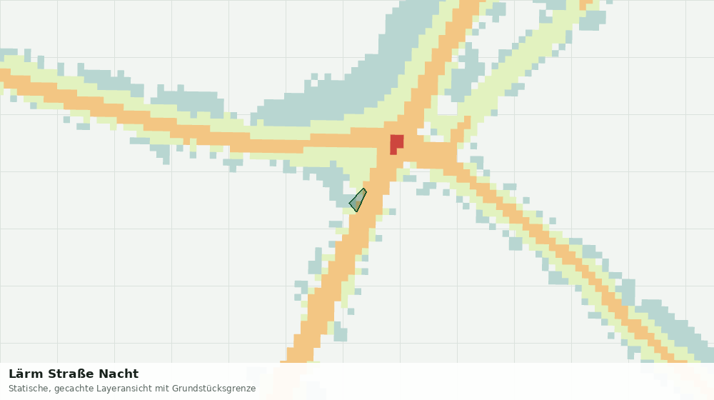 Statische Kartenansicht: Lärm Straße Nacht