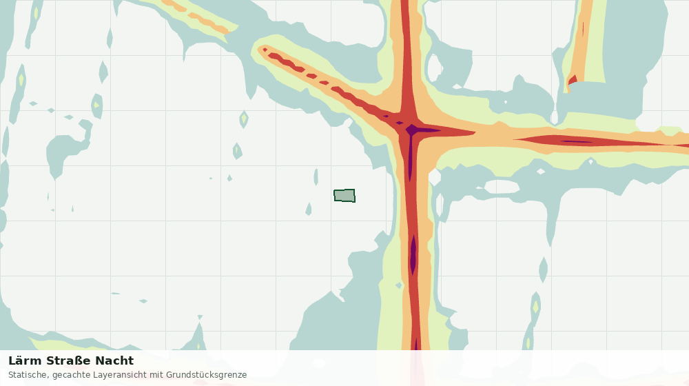 Statische Kartenansicht: Lärm Straße Nacht