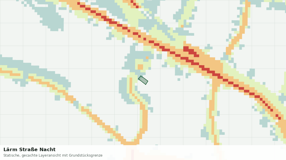 Statische Kartenansicht: Lärm Straße Nacht