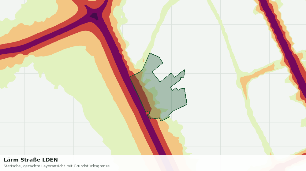 Statische Kartenansicht: Lärm Straße LDEN