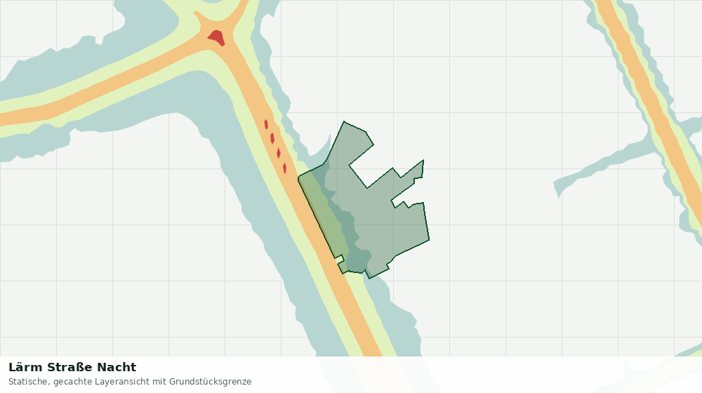 Statische Kartenansicht: Lärm Straße Nacht