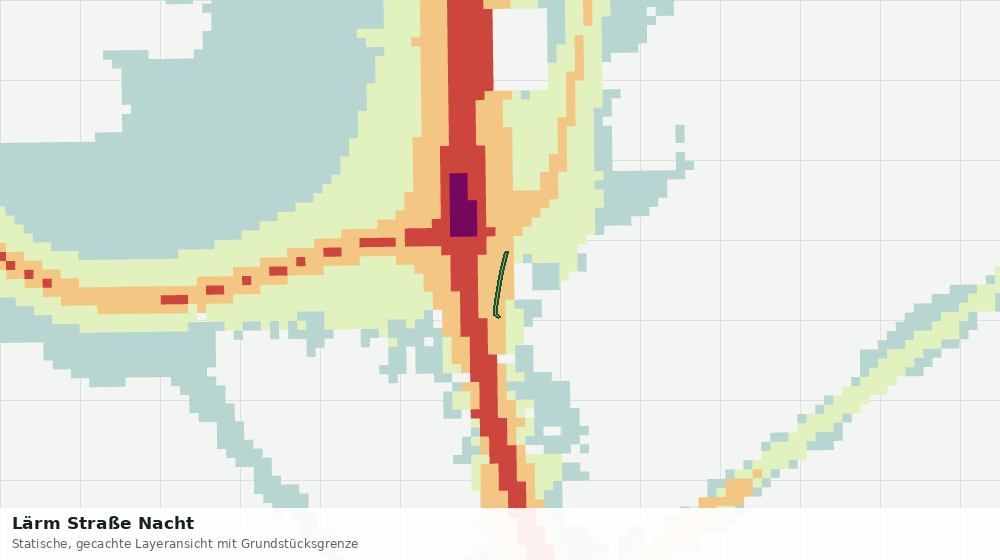 Statische Kartenansicht: Lärm Straße Nacht