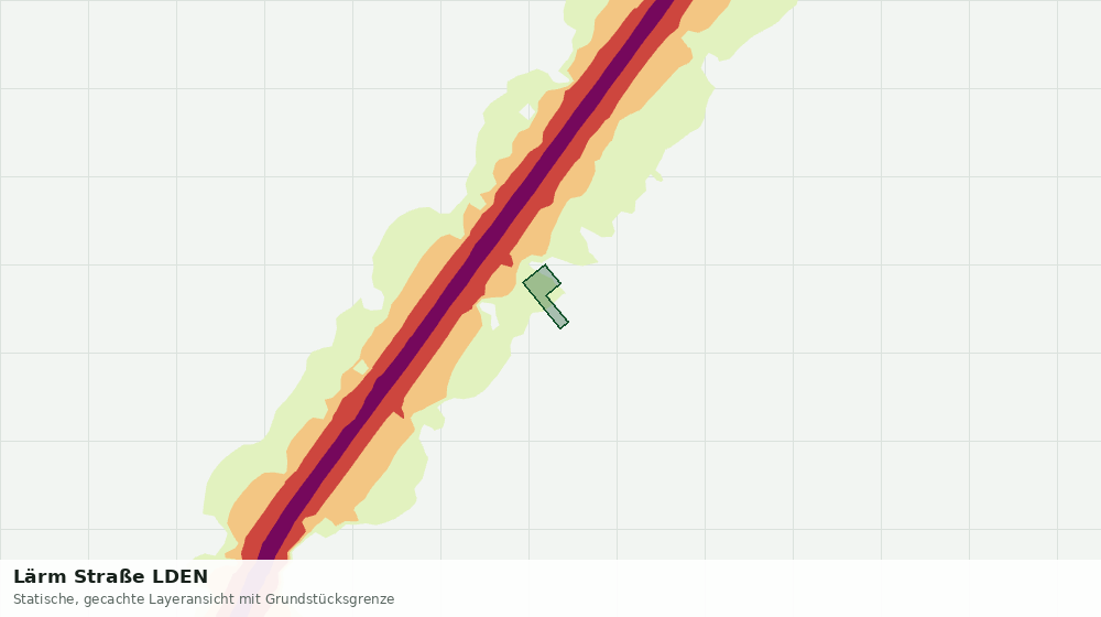 Statische Kartenansicht: Lärm Straße LDEN