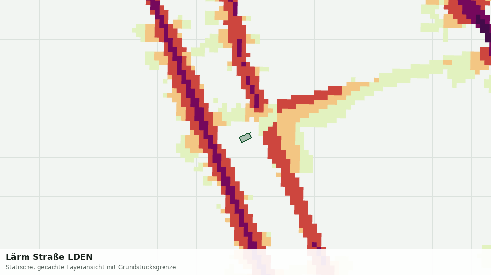 Statische Kartenansicht: Lärm Straße LDEN