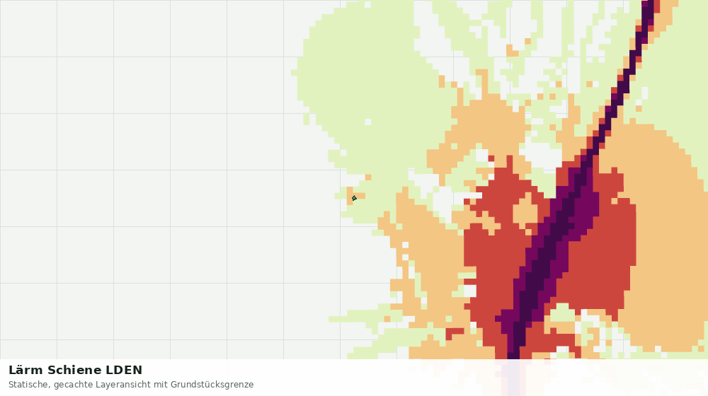 Statische Kartenansicht: Lärm Schiene LDEN