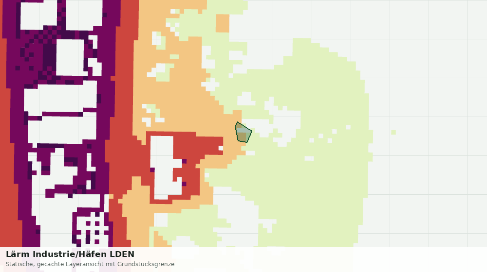 Statische Kartenansicht: Lärm Industrie/Häfen LDEN
