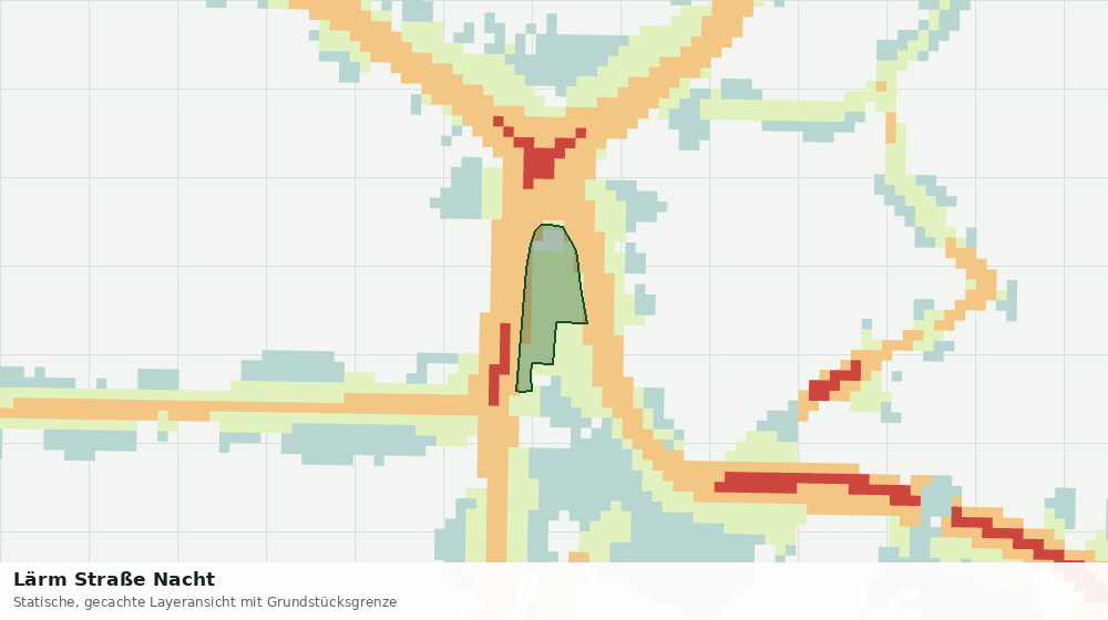 Statische Kartenansicht: Lärm Straße Nacht