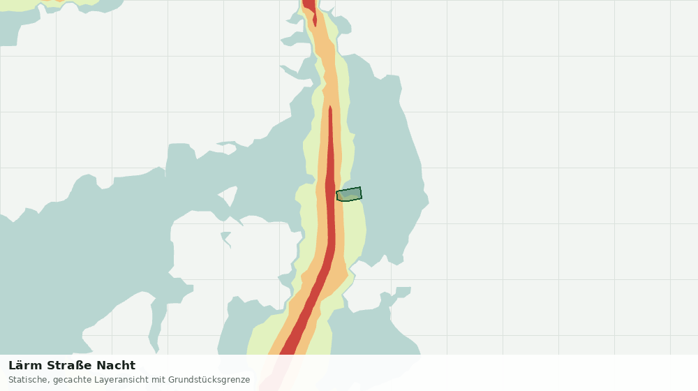 Statische Kartenansicht: Lärm Straße Nacht