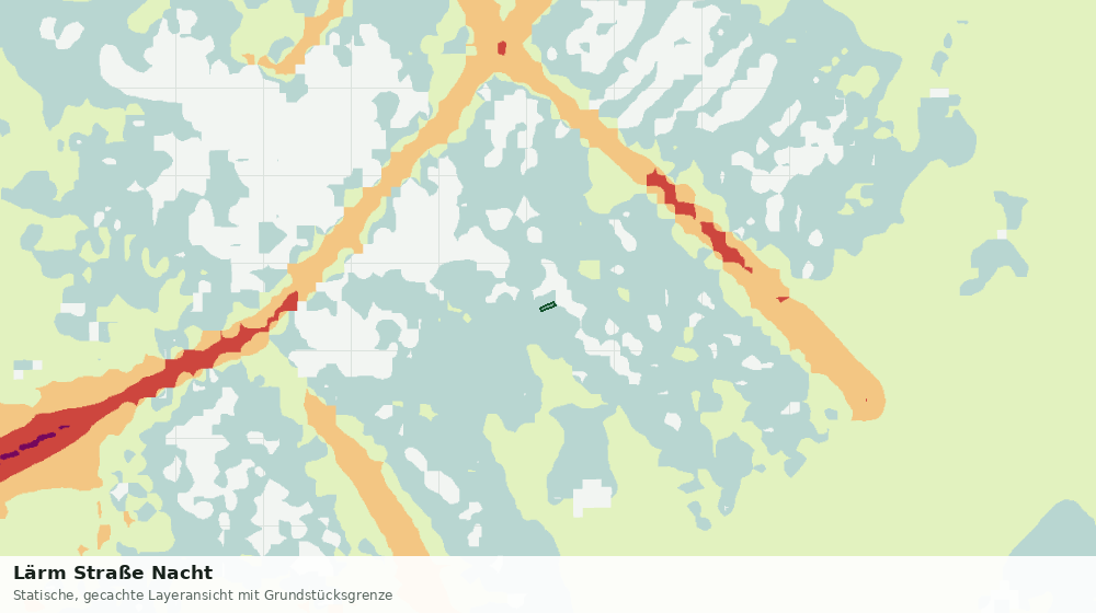 Statische Kartenansicht: Lärm Straße Nacht