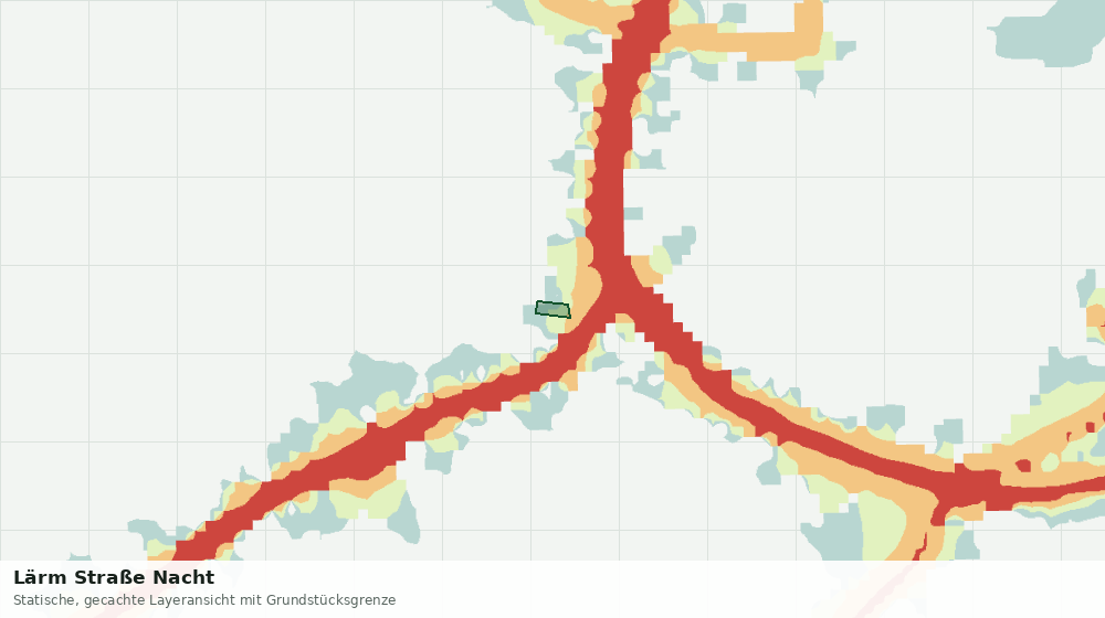 Statische Kartenansicht: Lärm Straße Nacht