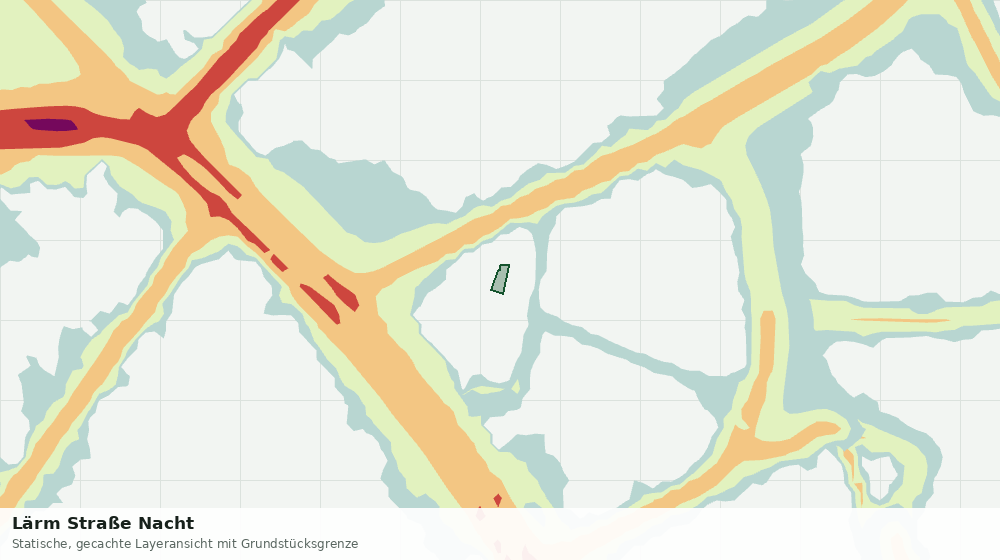 Statische Kartenansicht: Lärm Straße Nacht
