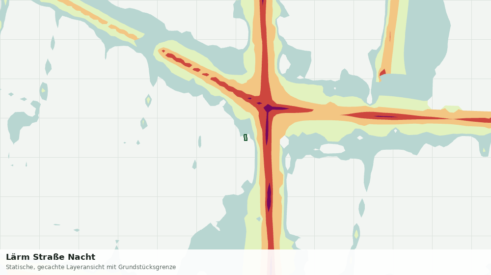 Statische Kartenansicht: Lärm Straße Nacht