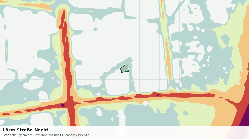 Statische Kartenansicht: Lärm Straße Nacht