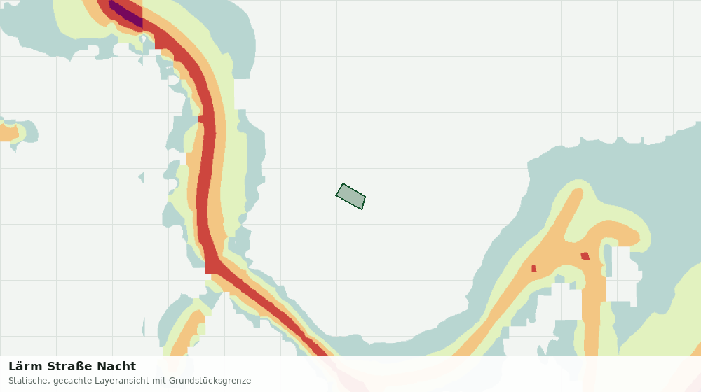 Statische Kartenansicht: Lärm Straße Nacht
