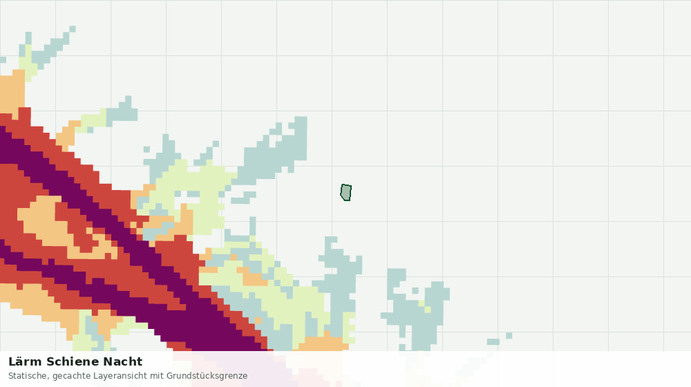 Statische Kartenansicht: Lärm Schiene Nacht