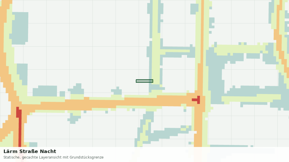 Statische Kartenansicht: Lärm Straße Nacht