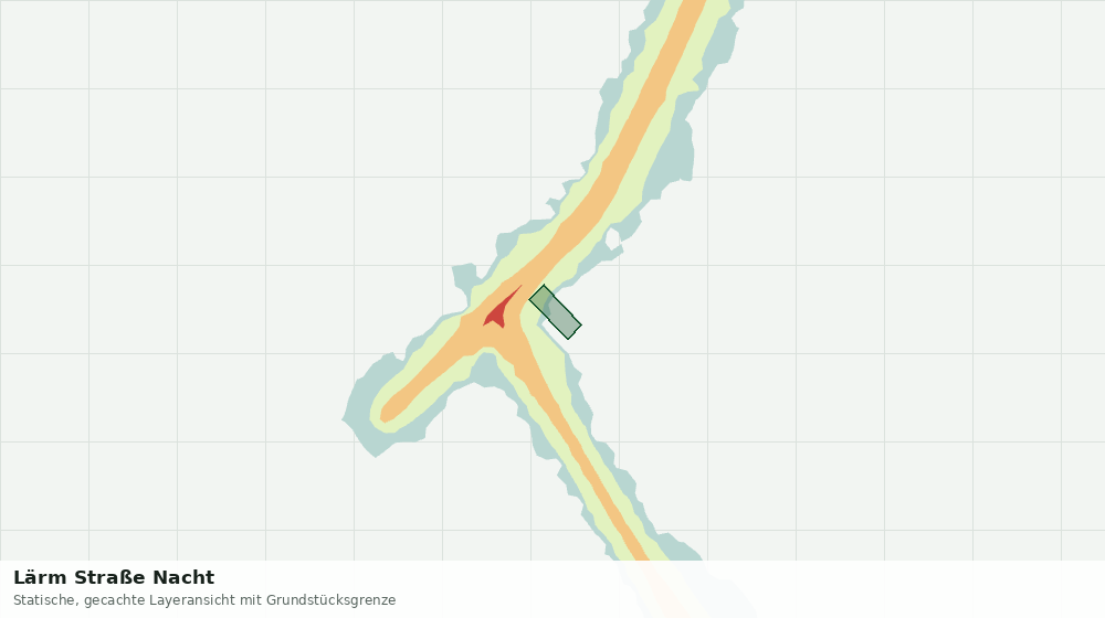 Statische Kartenansicht: Lärm Straße Nacht