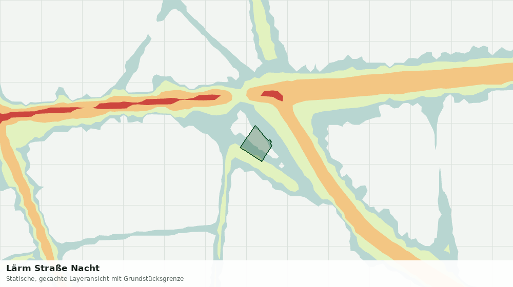 Statische Kartenansicht: Lärm Straße Nacht