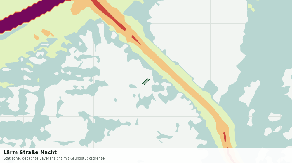 Statische Kartenansicht: Lärm Straße Nacht