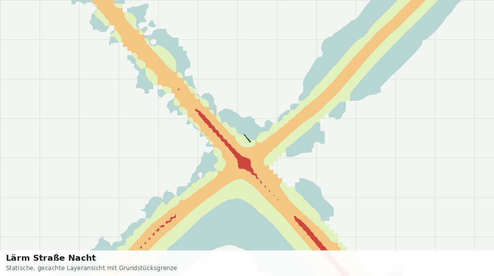 Statische Kartenansicht: Lärm Straße Nacht