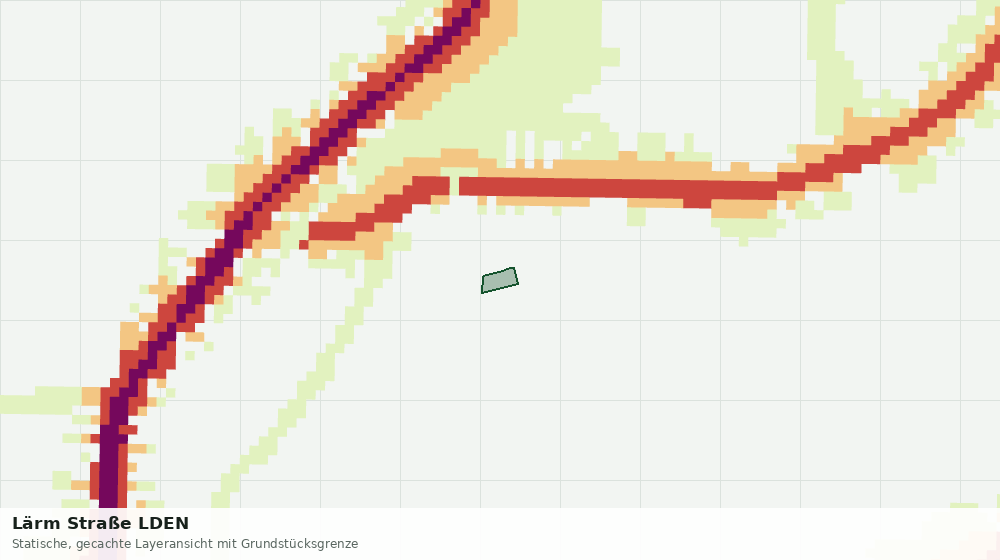 Statische Kartenansicht: Lärm Straße LDEN