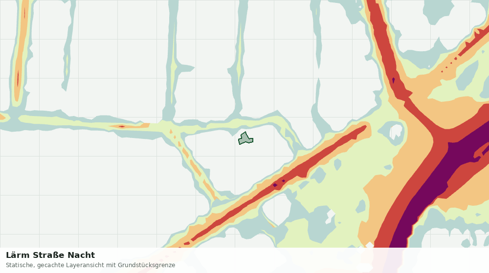 Statische Kartenansicht: Lärm Straße Nacht