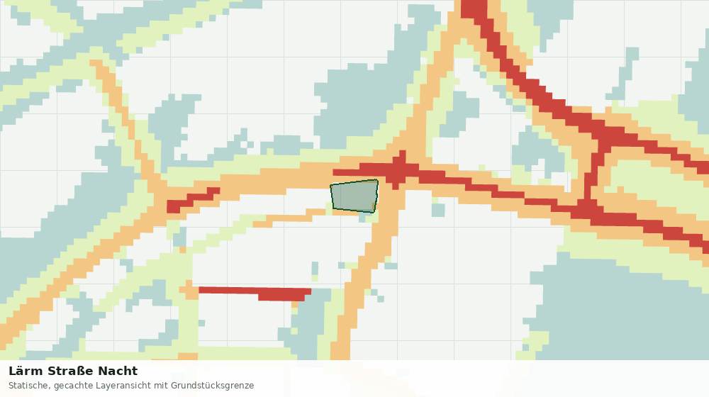Statische Kartenansicht: Lärm Straße Nacht