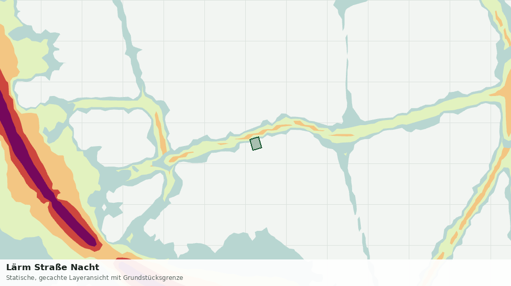 Statische Kartenansicht: Lärm Straße Nacht