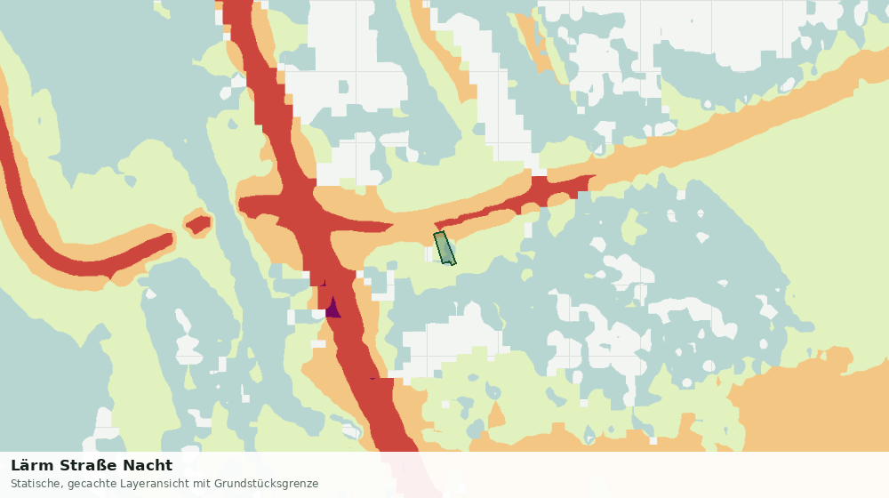 Statische Kartenansicht: Lärm Straße Nacht