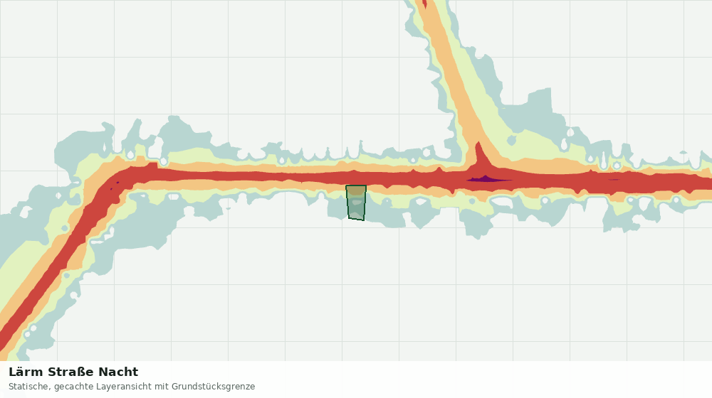 Statische Kartenansicht: Lärm Straße Nacht