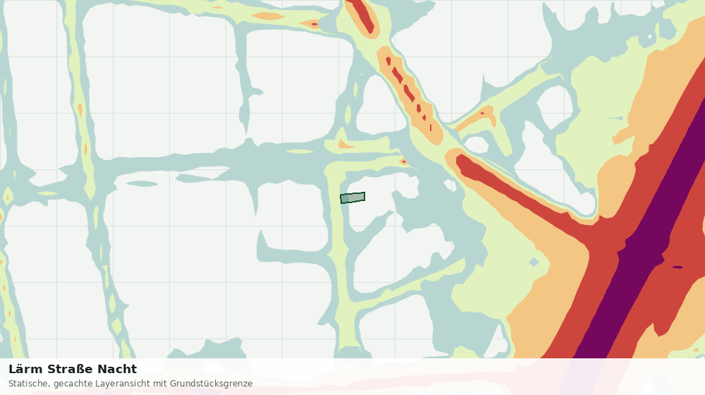 Statische Kartenansicht: Lärm Straße Nacht