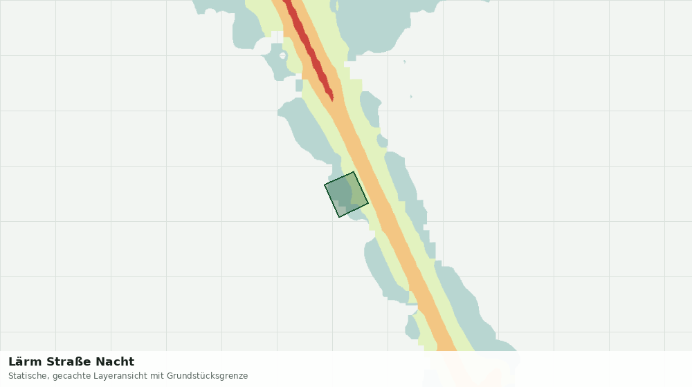 Statische Kartenansicht: Lärm Straße Nacht