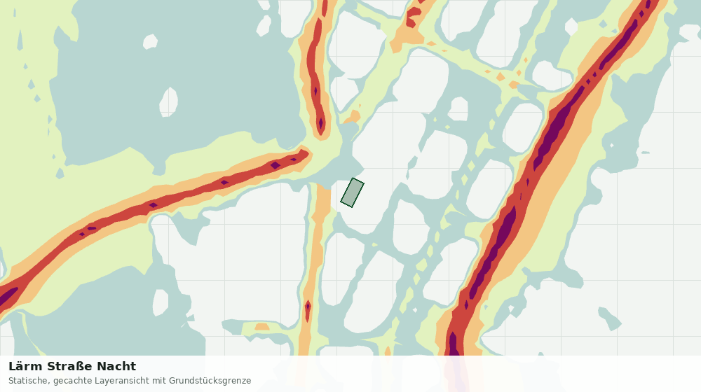 Statische Kartenansicht: Lärm Straße Nacht