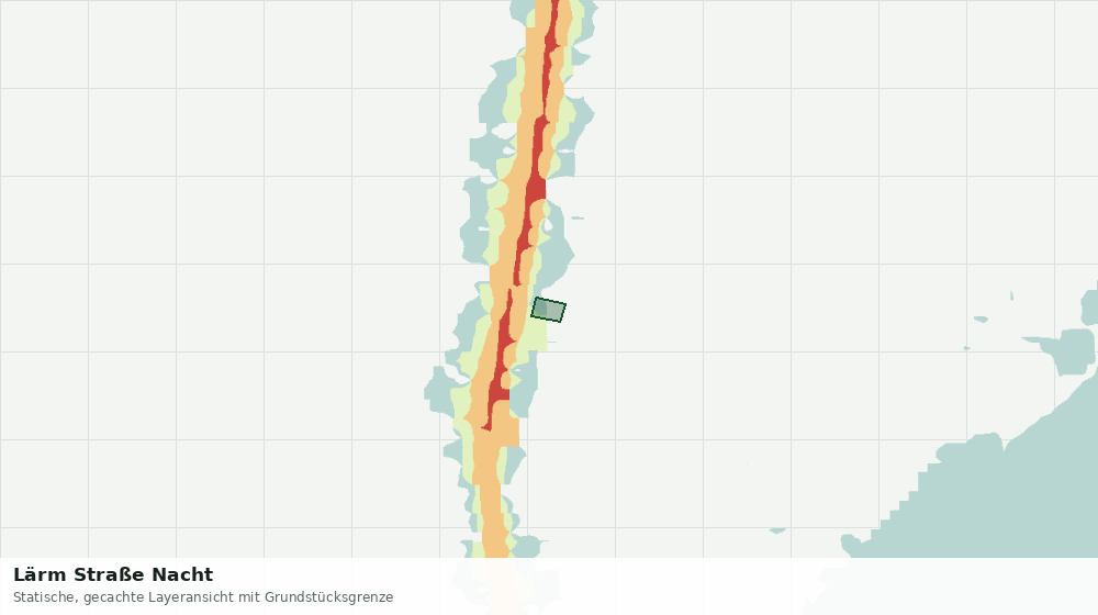 Statische Kartenansicht: Lärm Straße Nacht