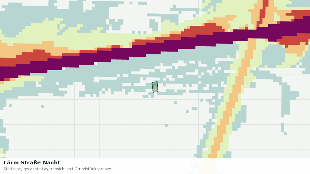 Statische Kartenansicht: Lärm Straße Nacht
