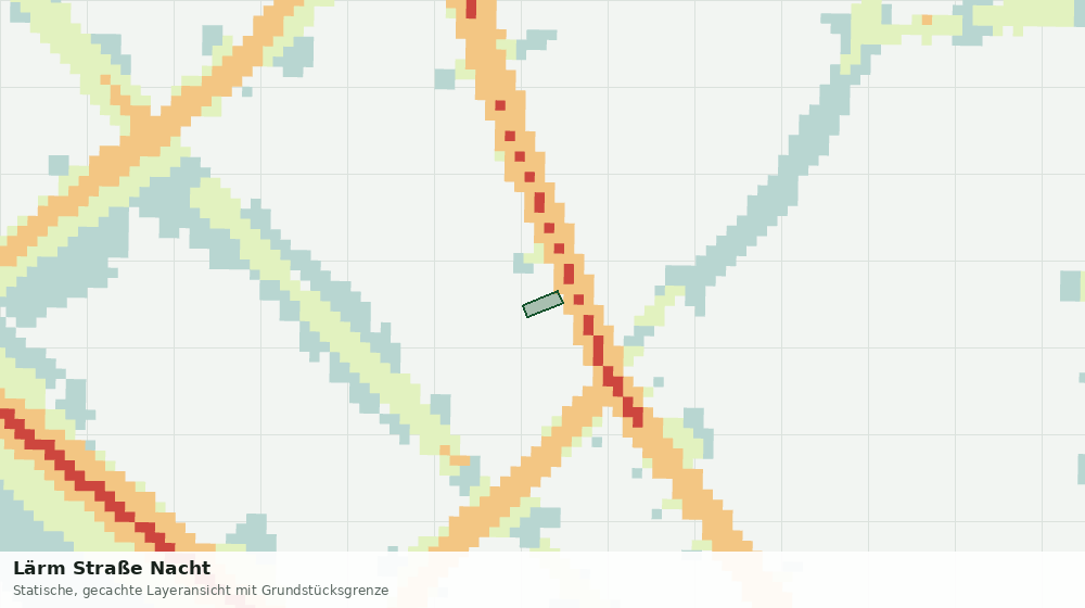 Statische Kartenansicht: Lärm Straße Nacht
