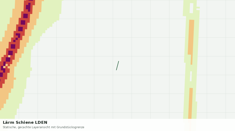 Statische Kartenansicht: Lärm Schiene LDEN