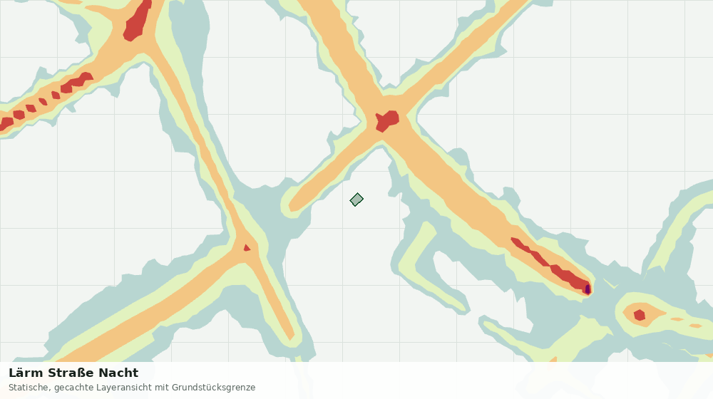 Statische Kartenansicht: Lärm Straße Nacht
