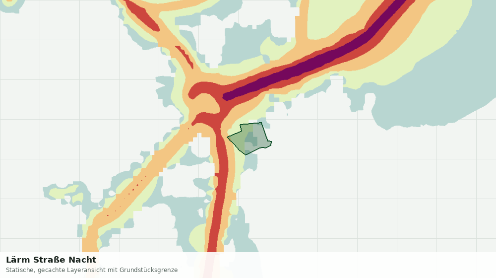 Statische Kartenansicht: Lärm Straße Nacht