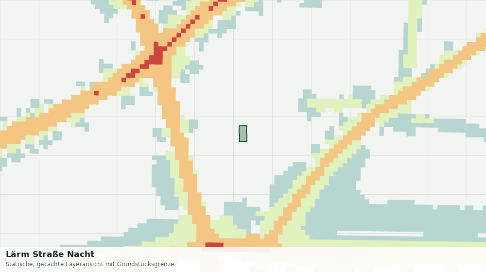 Statische Kartenansicht: Lärm Straße Nacht
