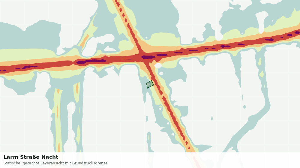 Statische Kartenansicht: Lärm Straße Nacht