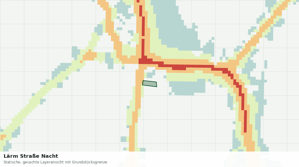 Statische Kartenansicht: Lärm Straße Nacht