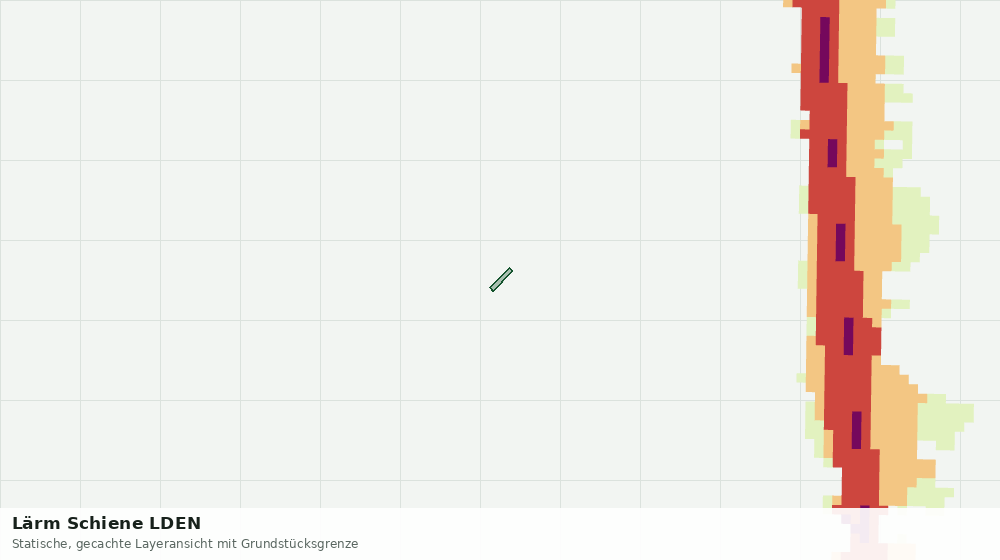 Statische Kartenansicht: Lärm Schiene LDEN