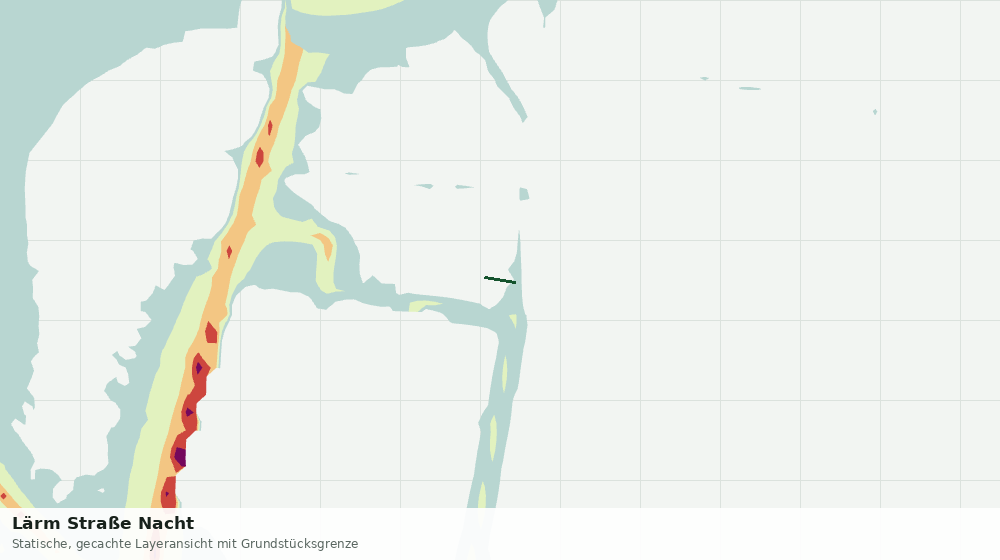 Statische Kartenansicht: Lärm Straße Nacht