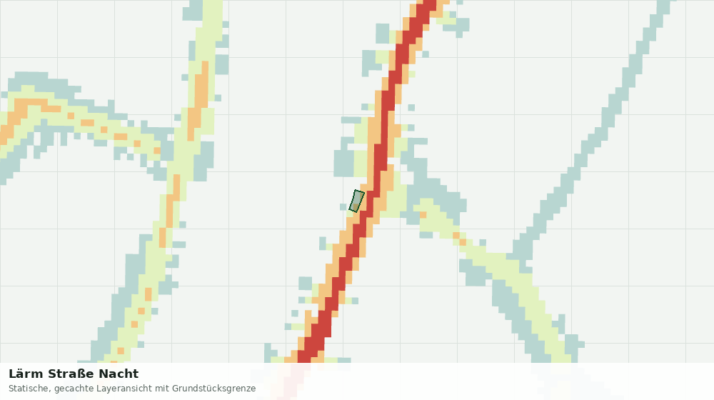 Statische Kartenansicht: Lärm Straße Nacht
