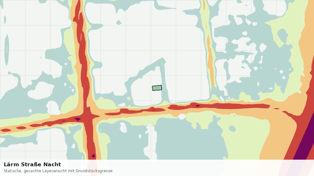 Statische Kartenansicht: Lärm Straße Nacht