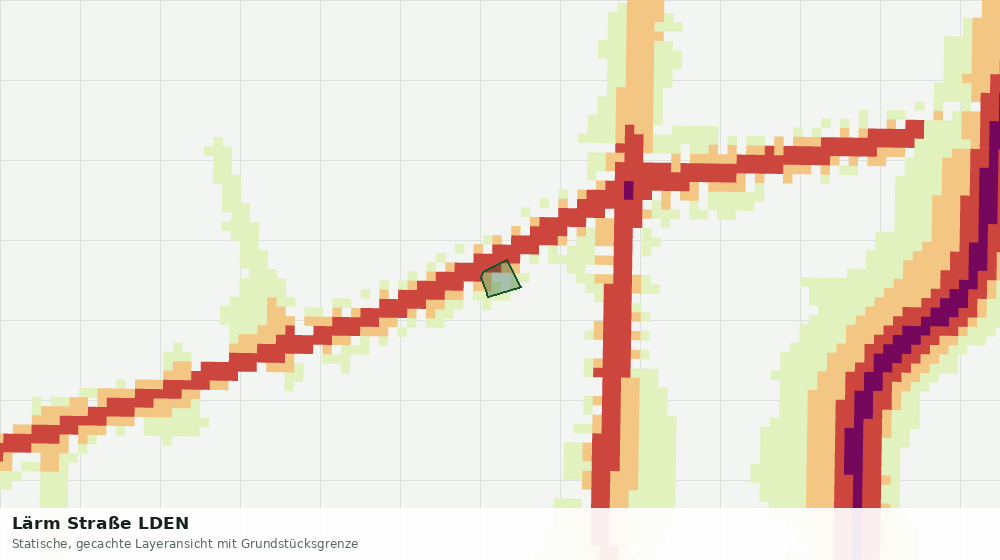 Statische Kartenansicht: Lärm Straße LDEN